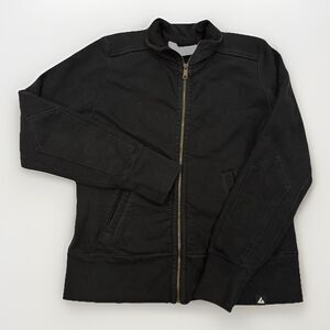 American Giant Jacket Womens Size Medium Black Zip Up Heavyweight Mock Neck